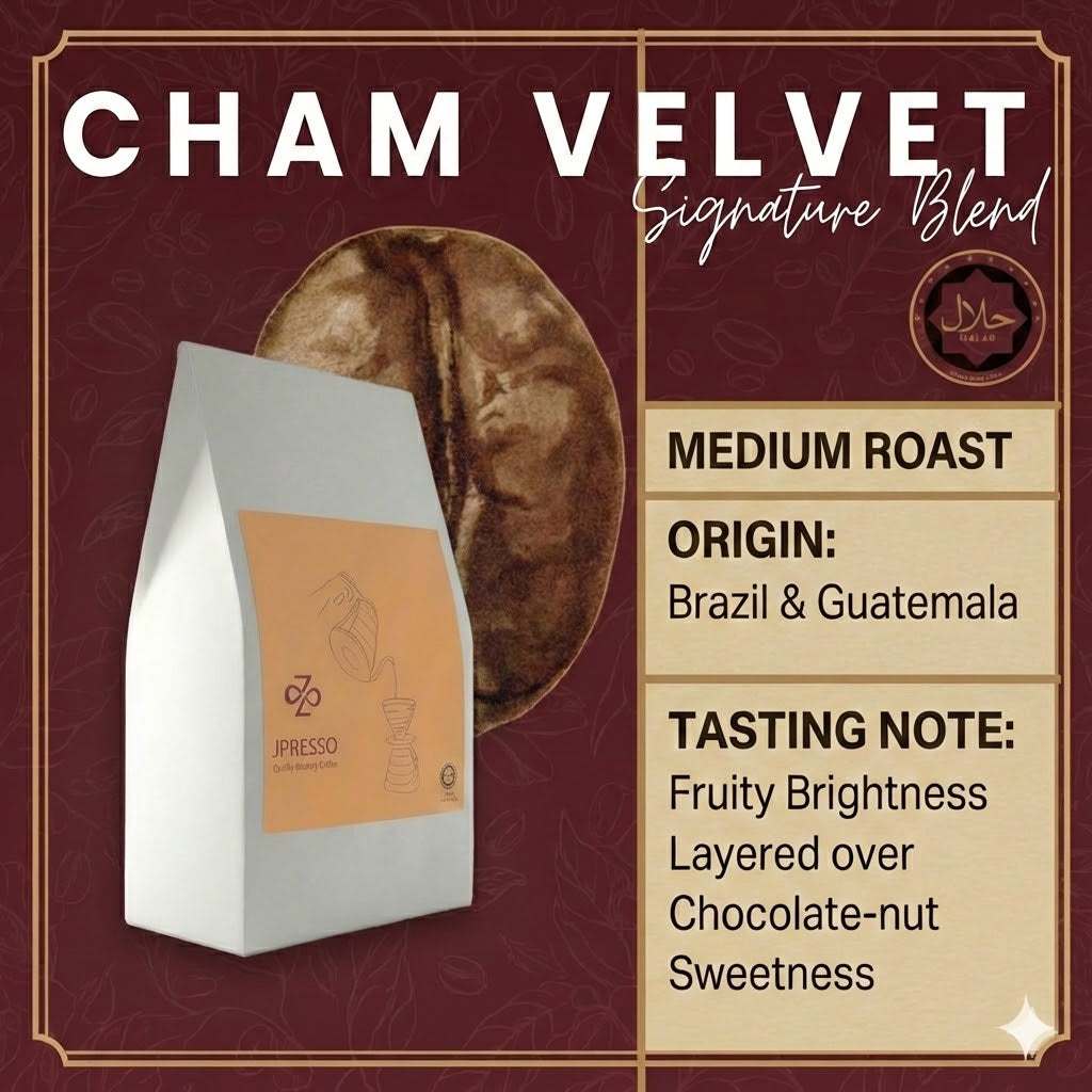 JPRESSO Signature Blend Cham Velvet | Arabica Coffee Bean | Medium | Freshly Roasted