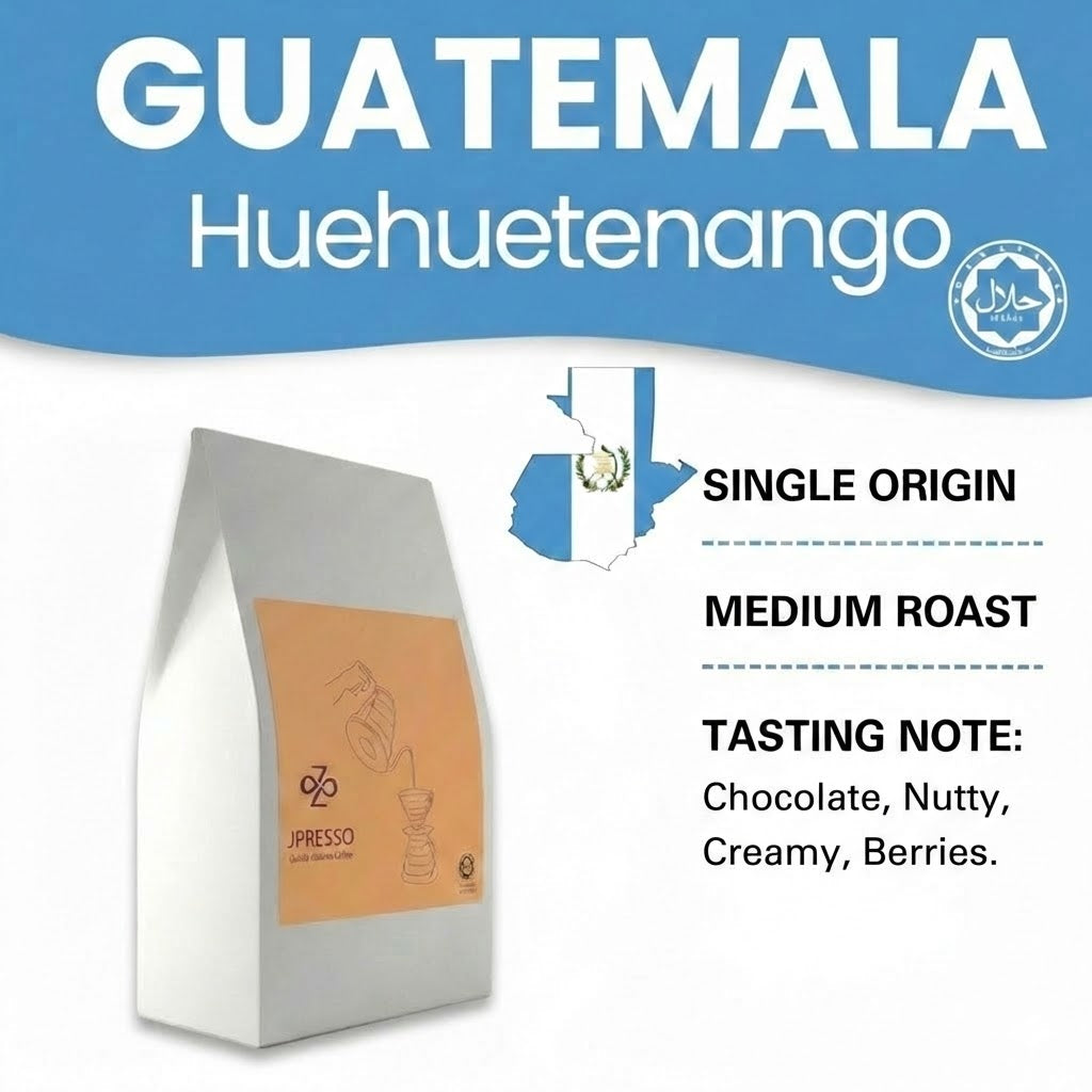 JPRESSO Guatemala Huehuetenango | Arabica Coffee Bean | Medium Roast | Freshly Roasted