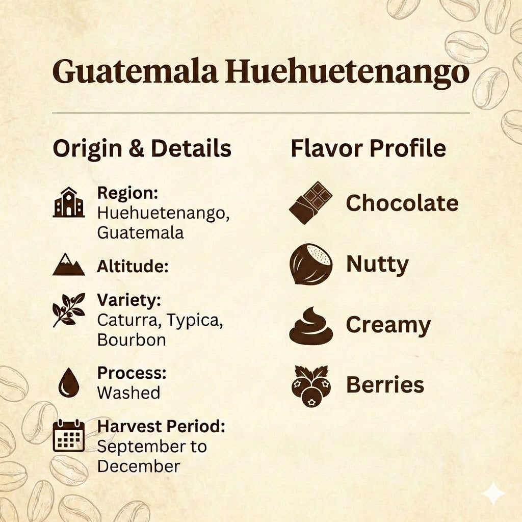 JPRESSO Guatemala Huehuetenango | Arabica Coffee Bean | Medium Roast | Freshly Roasted