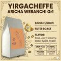 JPRESSO Ethiopia Yirgacheffe Aricha Webanchi | Arabica Coffee Bean | Filter Roast | Fresh Roasted